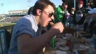 Women, Children Frightened By Giant Hamburger